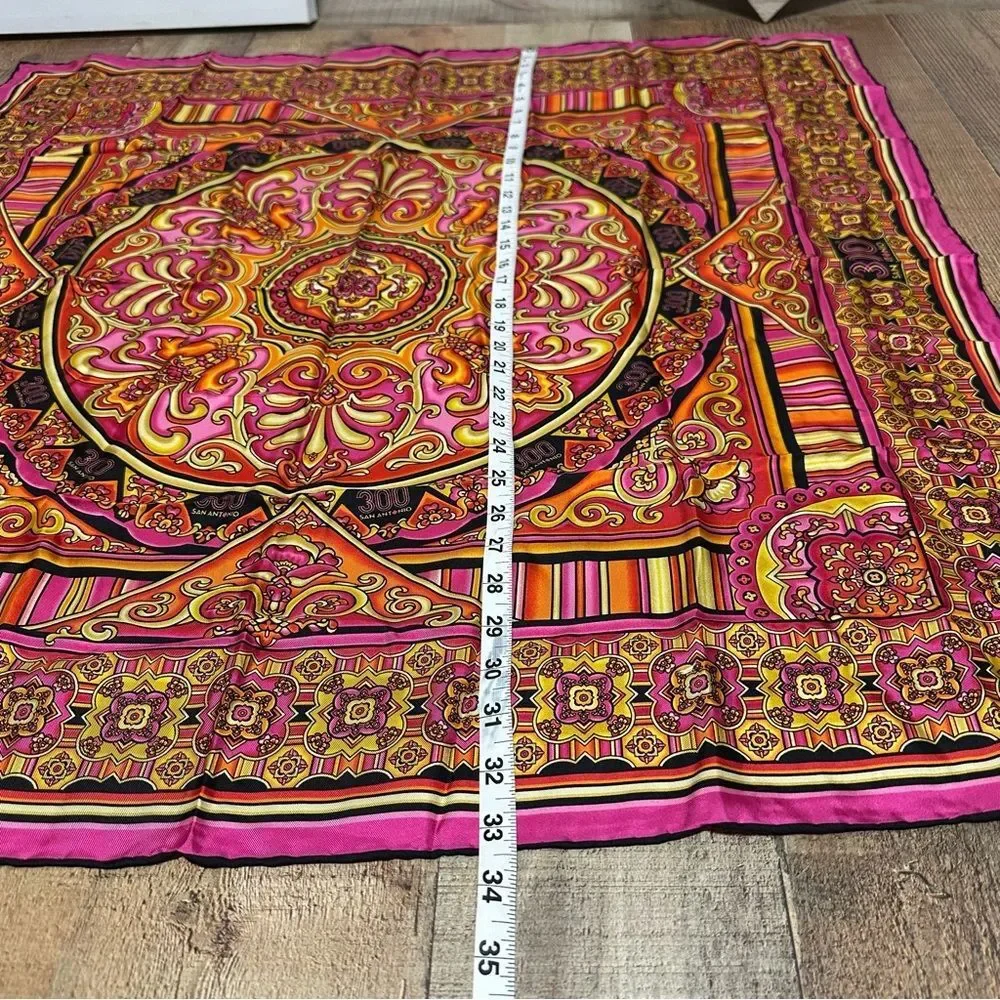 Marisol Deluna New York San Antonio 300 City Silk Scarf The Alamo Rare
